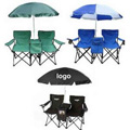 double beach umbrella chair