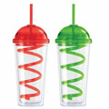 custom spiral straw tumblers