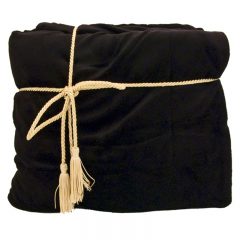 Lambswool Microsherpa Throw Blanket - Black