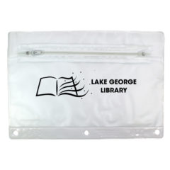 Clear Vinyl Zippered Pack with Colored Trim - 05001-clear-white_1
