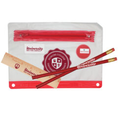 Clear Translucent School Kit - 05010-red