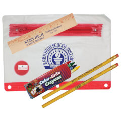 Clear Translucent School Kit - 05013-red