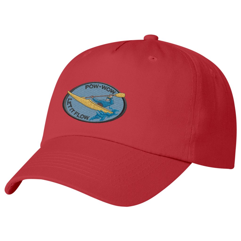 Polyester Cap – 5 Panel - 1001_RED_Embroidery
