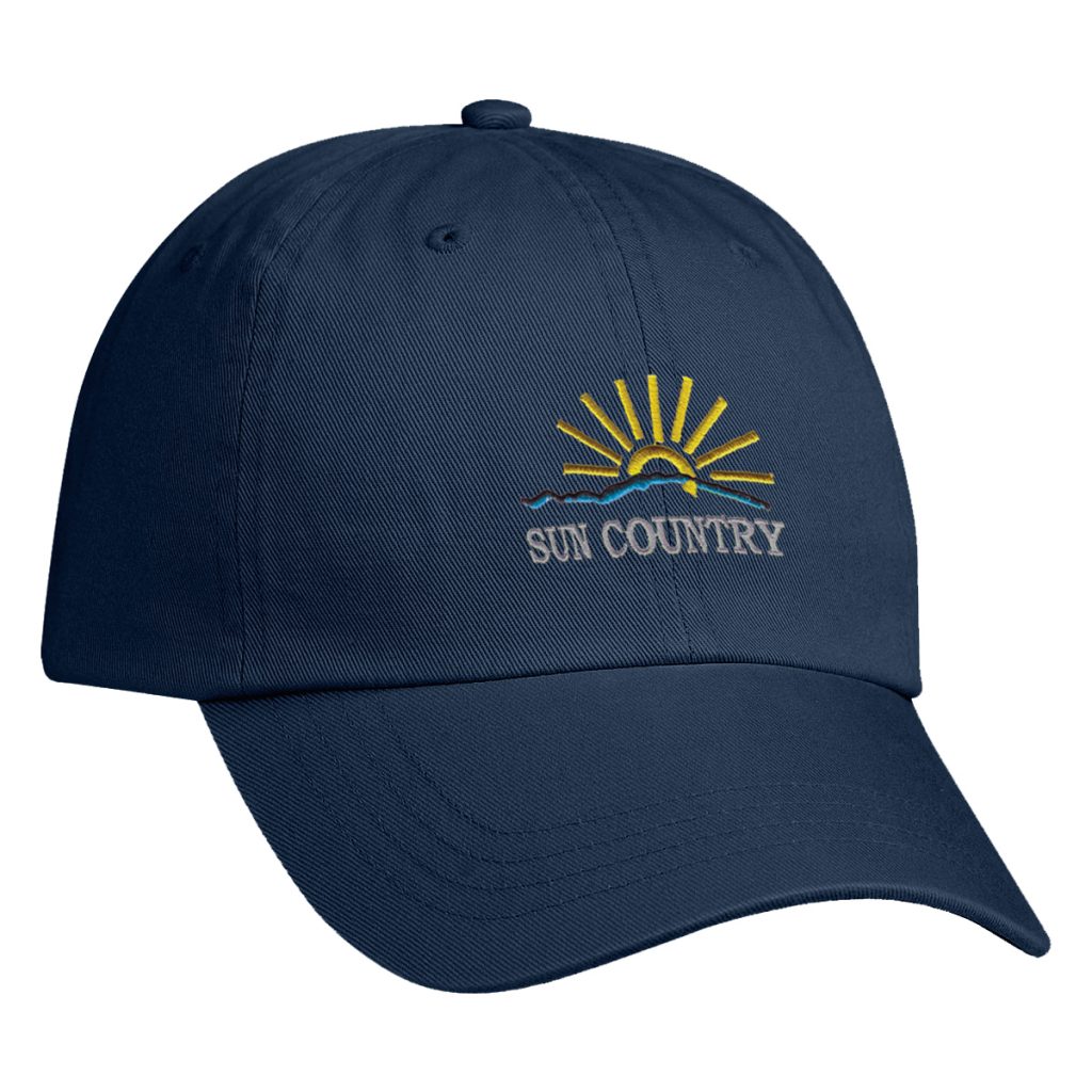 Cotton Chino Cap - 1044_NAV_Embroidery