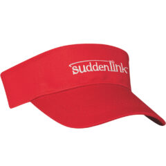 Cotton Twill Visor - 1051_RED_Embroidery