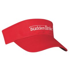 Cotton Twill Visor - 1051_RED_Embroidery