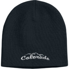 Knit Beanie Cap - 1075_BLK_Embroidery