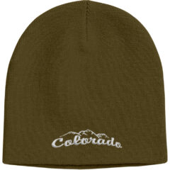 Knit Beanie Cap - 1075_OLV_Embroidery