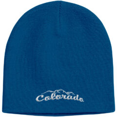 Knit Beanie Cap - 1075_ROY_Embroidery