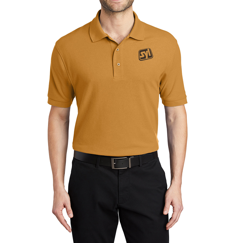 Port Authority® Silk Touch™ Polo - 1225-Gold-1-K500GoldModelFront3-1200W