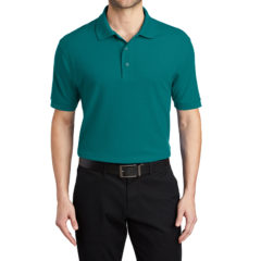 Port Authority® Silk Touch™ Polo - 1225-TealGreen-1-K500TealGreenModelFront3-1200W