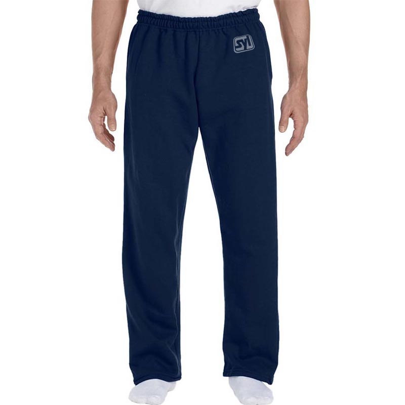 Gildan Ultra Blend Open Bottom Pocketed Sweatpants with Logo