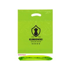Biodegradable Plastic Bags – 12″ x 16″ - 12BD1216_Lime_Imprint