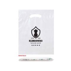 Biodegradable Plastic Bags – 12″ x 16″ - 12BD1216_White_Imprint