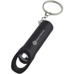 Aluminum LED Flashlight with Bottle Opener - 130_METBLK_Laser