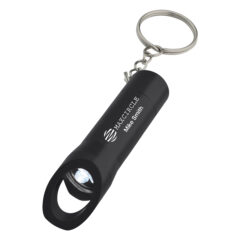 Aluminum LED Flashlight with Bottle Opener - 130_METBLK_Personalization_Laser