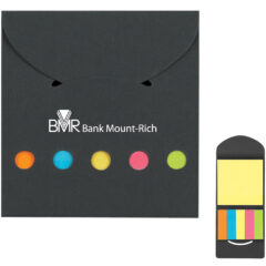 Sticky Notes And Flags In Pocket Case - 1347_BLK_Silkscreen