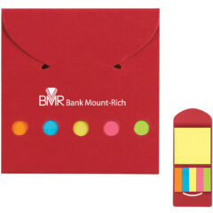 Sticky Notes And Flags In Pocket Case - 1347_RED_Silkscreen