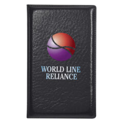 Leather Look Padfolio with Sticky Notes and Flags - 1360_BLK_Digibrite