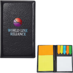 Leather Look Padfolio with Sticky Notes & Flags - 1360_group