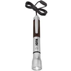 Flashlight With Light-Up Pen - 1532_SILBLK_Padprint