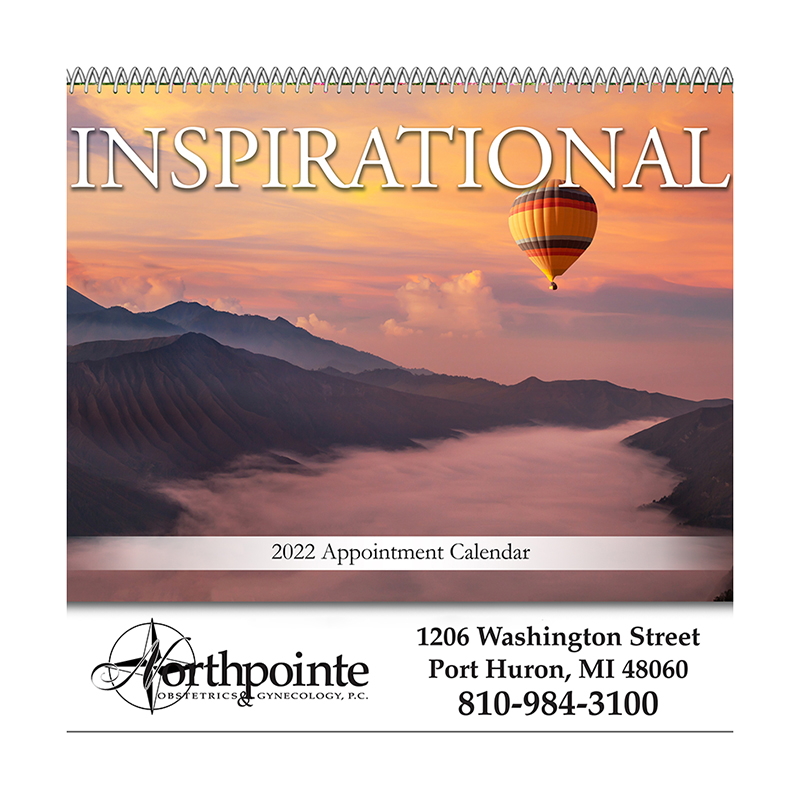Inspirational Spiral Bound Wall Calendar - 1629494033-sbc103-flt