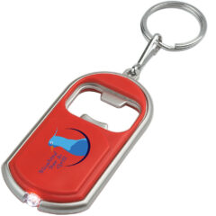Bottle Opener Key Chain with LED Light - 162_RED_Blank_Digibrite