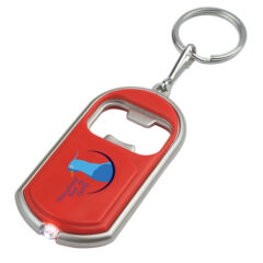 Bottle Opener Key Chain with LED Light - 162_RED_Blank_Digibrite