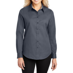 Port Authority® Easy Care Dress Shirt - 1694-SteelGrey-1-L608SteelGreyModelFront2-1200W