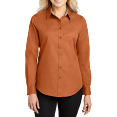 Port Authority® Easy Care Dress Shirt - 1694-TxOrange-1-L608TxOrangeModelFront2-1200W