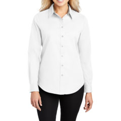 Port Authority® Easy Care Dress Shirt - 1694-WhtLtStn-1-L608WhtLtStnModelFront2-1200W