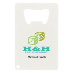 Credit Card Shape Bottle Opener - 178_WHT_Personalization_Digibrite