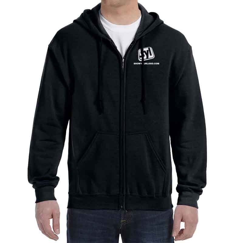 Gildan Full Zip Hooded Sweatshirts – 8 oz - Black