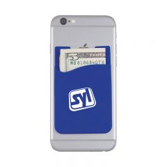 Silicone Magnetic Auto Air Vent Phone Wallet - 229_blue_onphone