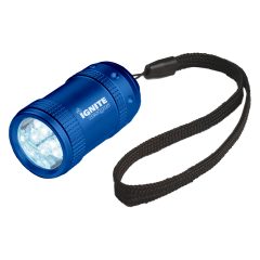 Aluminum Small Stubby LED Flashlight With Strap - 2500_BLU_Laser