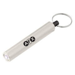 Mini Cylinder LED Flashlight Key Tag - 2532_SIL_Padprint