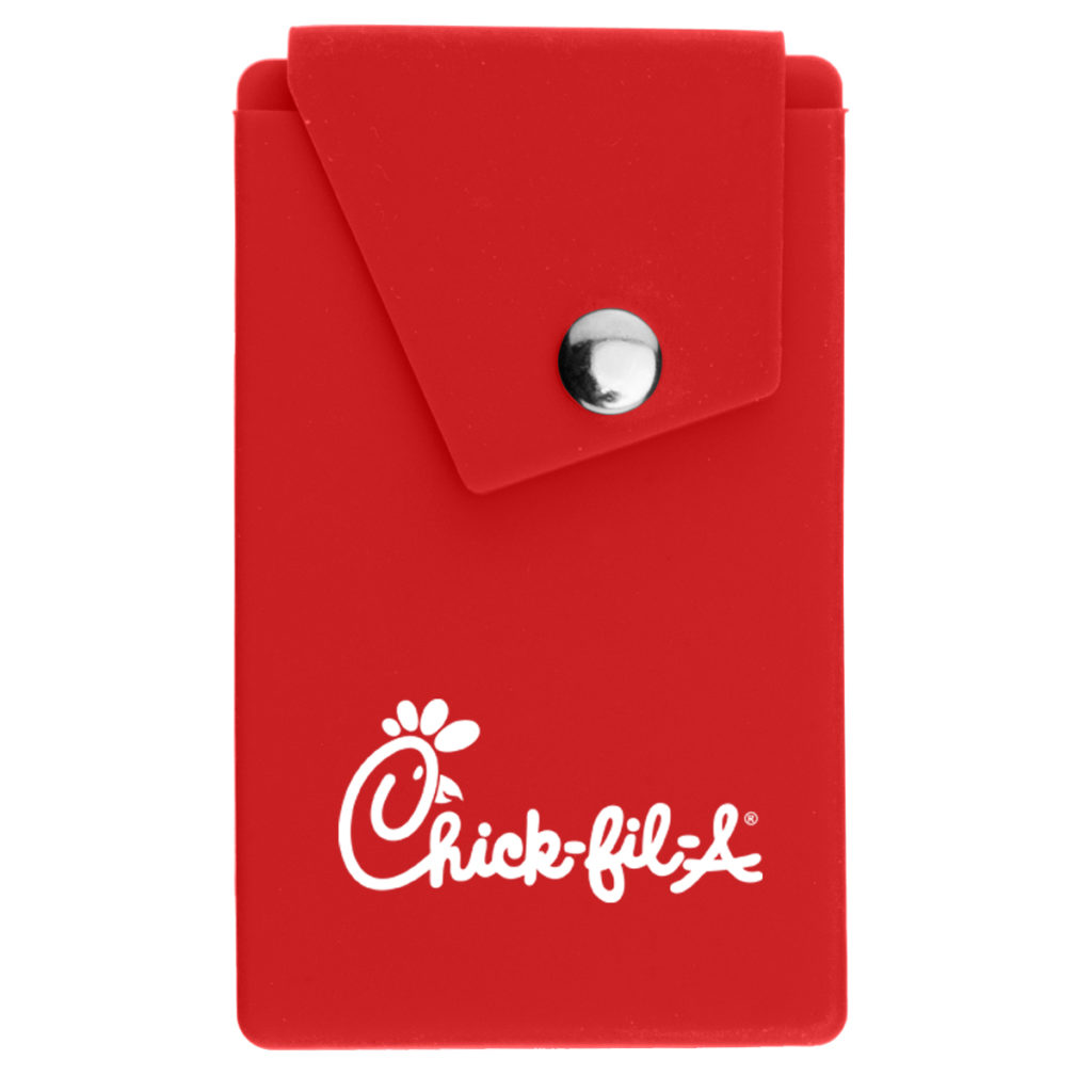 Silicone Phone Pocket with Stand - 255_RED_Silkscreen