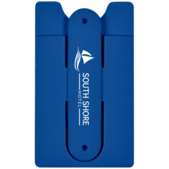 Silicone Phone Wallet with Stand - 257_BLU_Silkscreen