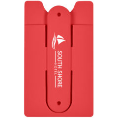 Silicone Phone Wallet with Stand - 257_RED_Silkscreen