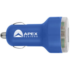 Dual USB Car Adapter - 2602_BLU_Padprint