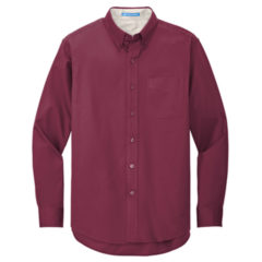 Port Authority® Long Sleeve Easy Care Shirt - 2716-BurgLtSt-5-S608BurgLtStFlatFront3-337W