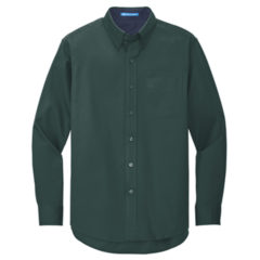 Port Authority® Long Sleeve Easy Care Shirt - 2716-DkGreenNv-5-S608DkGreenNvFlatFront3-337W