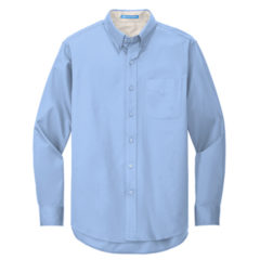 Port Authority® Long Sleeve Easy Care Shirt - 2716-LBluLStn-5-S608LBluLStnFlatFront3-337W