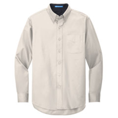 Port Authority® Long Sleeve Easy Care Shirt - 2716-LStnClsNv-5-S608LStnClsNvFlatFront3-337W