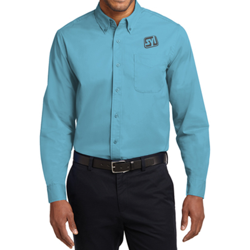 Port Authority® Long Sleeve Easy Care Shirt - 2716-MauiBlue-1-S608MauiBlueModelFront3-337W