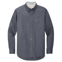 Port Authority® Long Sleeve Easy Care Shirt - 2716-SteelGrey-5-S608SteelGreyFlatFront3-337W