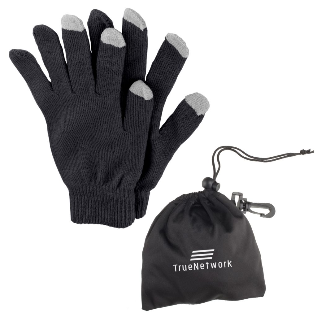 Touch Screen Gloves in Pouch - 2950_BLKGRA_Silkscreen