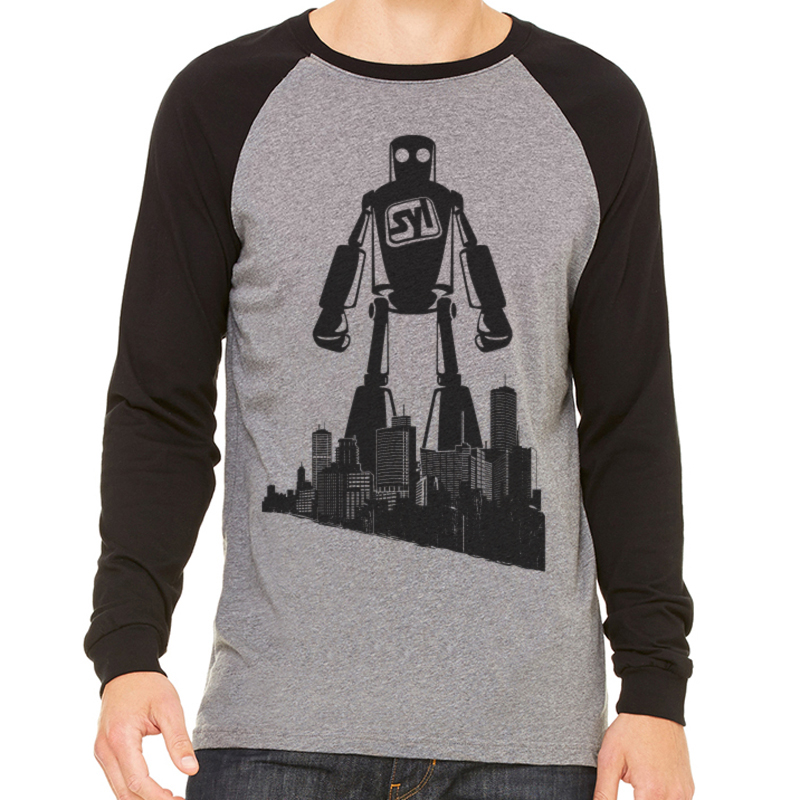 Canvas Baseball Jersey T-shirts - Deep Heather With Black