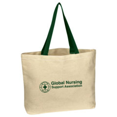 Natural Cotton Canvas Tote Bag - 3019_NATGRN_Silkscreen