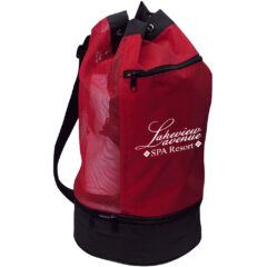 Beach Bag With Cooler Compartment - 3020_RED_Silkscreen